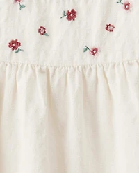 Toddler Girl Organic Cotton Floral Print Long-Sleeve Top