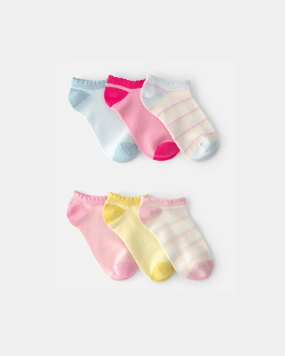 Girls 6-Pack No Show Socks