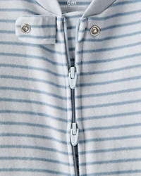 Baby Boy Walrus 100% Cotton Long-Sleeve Snug Fit Sleeper- Blue