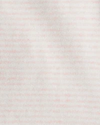 Baby Girl Striped Flutter-Sleeve Long-Sleeve Top - Pink/Cream