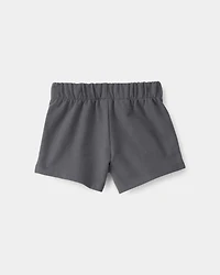 Baby Girl French Terry Shorts - Grey