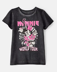 Girls Disney© Minnie Mouse Music Short-Sleeve Graphic Tee - Black/Pink