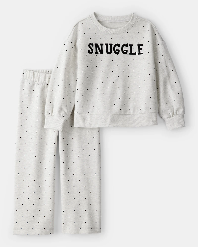 Toddler Girl DayDream Fleece Snuggle Pullover & Pant Set - Grey