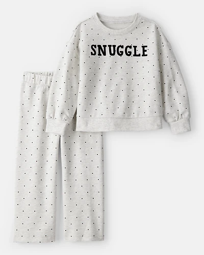 Toddler Girl DayDream Fleece Snuggle Pullover & Pant Set - Grey