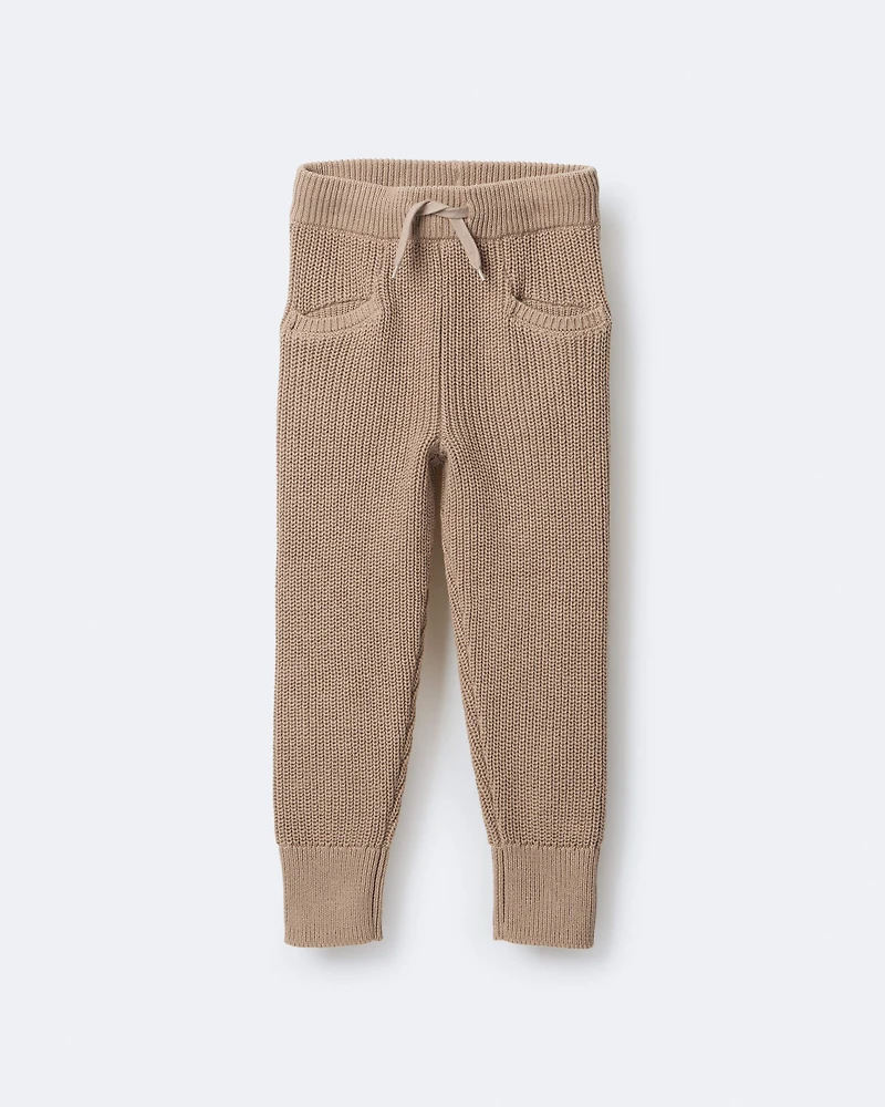 Toddler Sweater Jogger Pant - Tan