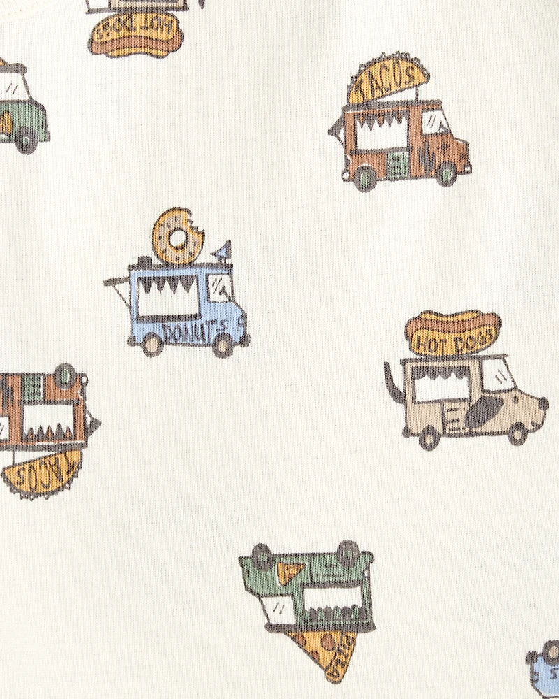 Baby Boy 5-Pack Print Cotton Multipack Bodysuits - Blue/Brown/Green/White