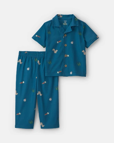 Toddler Boy Camp Short-Sleeve 2-Piece Pyjama Set