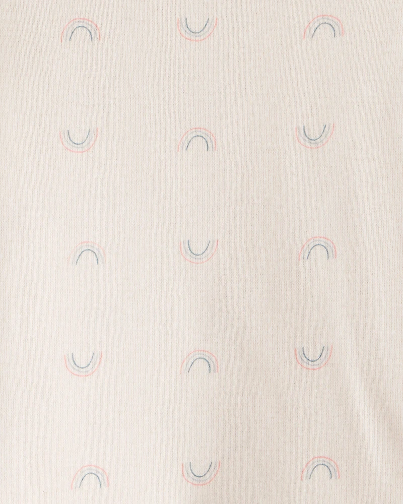 Baby Girl 4-Pack Unicorn Heart Print;Star Print Long-Sleeve Multipack Bodysuits - Navy Blue/White