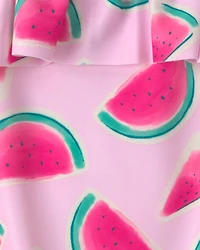 Toddler Girl Watermelon 1-Piece Swimsuit - Pink