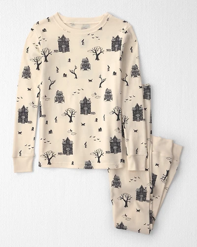 Kids 2-Piece Organic Cotton Pyjamas Spooky Village