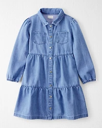 Girls Organic Cotton Chambray Dress