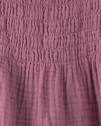 Toddler Girl Organic Cotton Smocked Gauze Dress