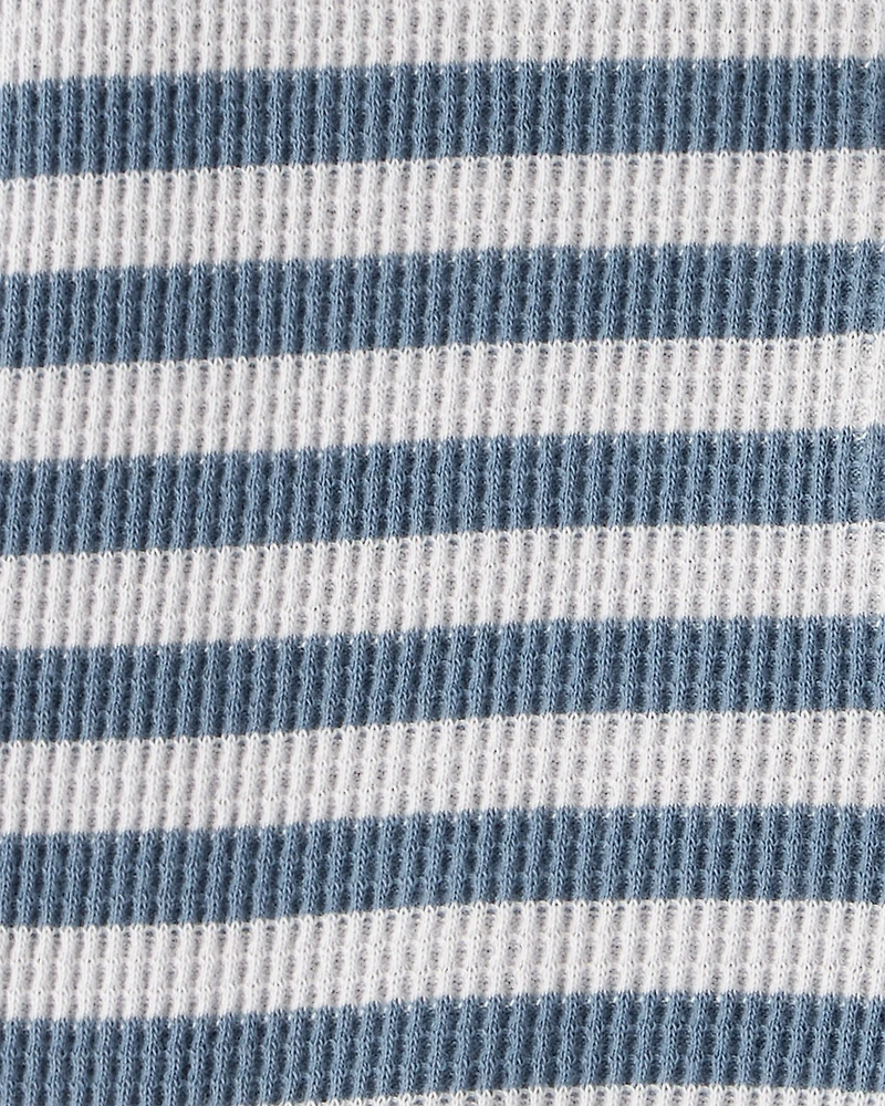 Baby Organic Cotton Sleep & Play Pyjamas Blue Stripes