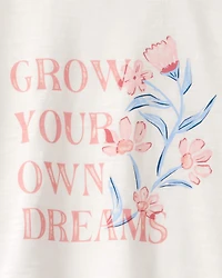 Girls 2-Piece Grown Your Own Dreams Floral Loose Fit Pyjamas