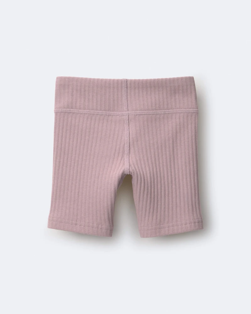 Toddler Girl Brooklyn Bike Shorts - Mauve