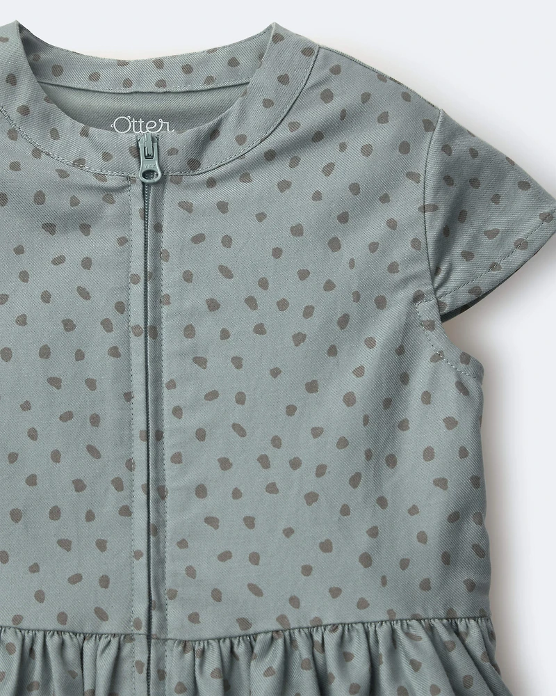 Toddler Girl Laura Dress with Pockets - Pale Blue