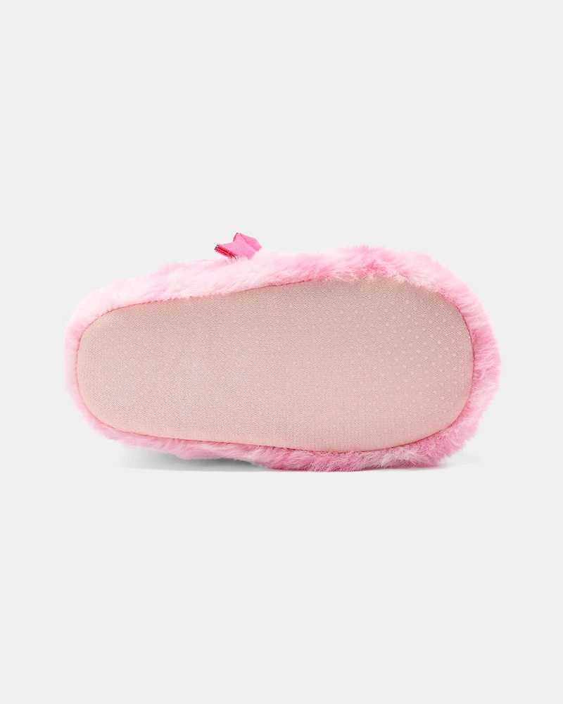 Girls Dragon Slippers - Pink