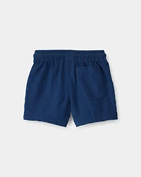 Baby Boy Twill Shorts - Blue