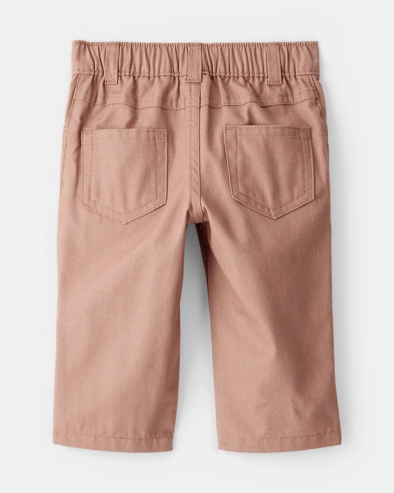 Baby Boy 3-Piece Button-Down Outfit Set - Maroon/Brown