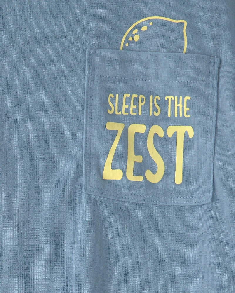 Toddler Boy Bird Loose Fit 2-Piece Pyjama Set - Blue
