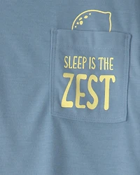 Toddler Boy Bird Loose Fit 2-Piece Pyjama Set - Blue