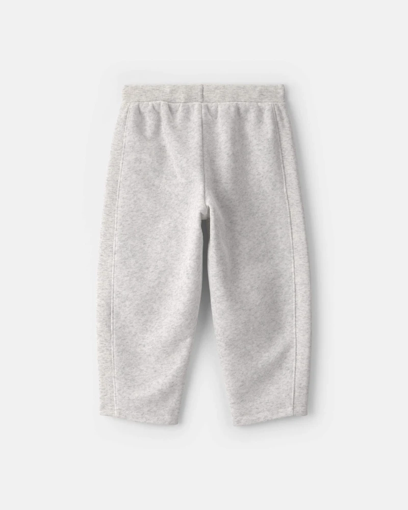 Toddler Girl Fleece Joggers - Grey