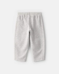 Toddler Girl Fleece Joggers - Grey