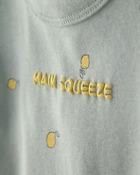 Baby Girl Tropical Short-Sleeve Romper - Green