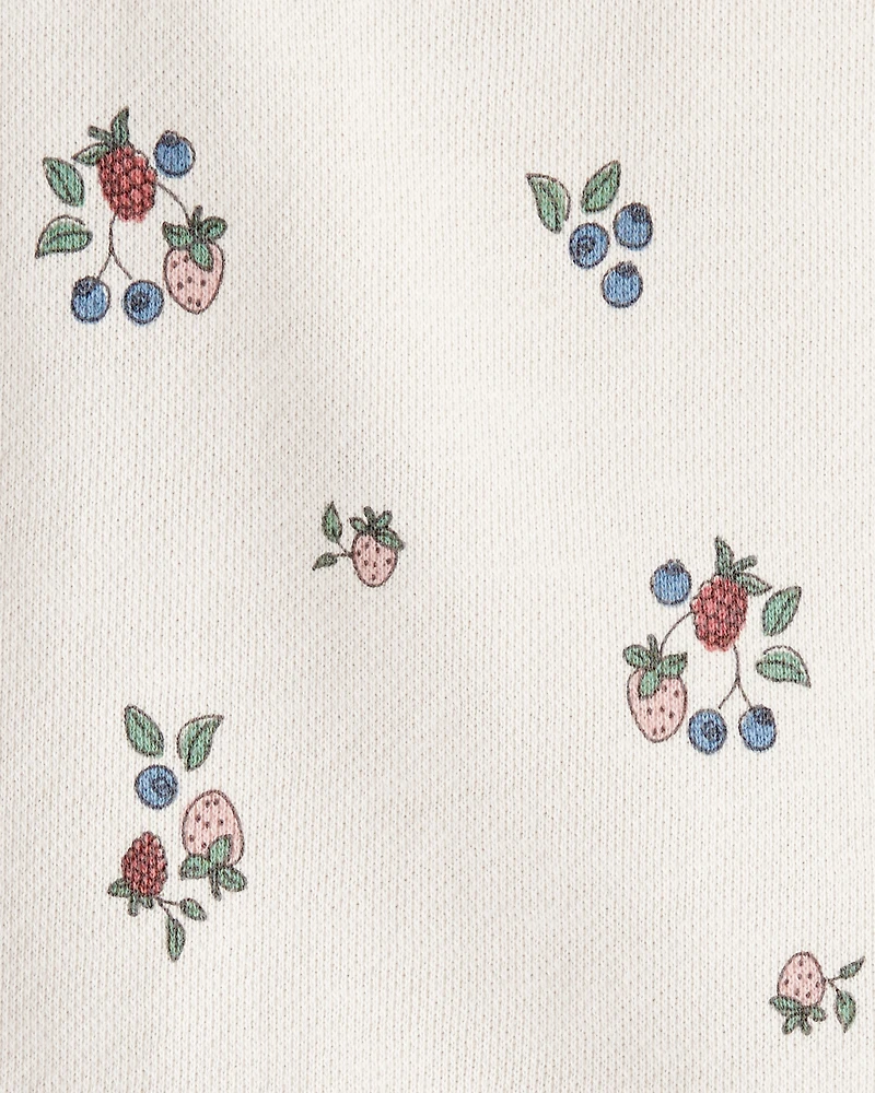 Baby Organic Cotton French Terry Sweatshirt Berry Blossom Print