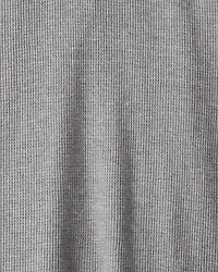 Boys Stripe Thermal Long-Sleeve Henley T-Shirt - Grey