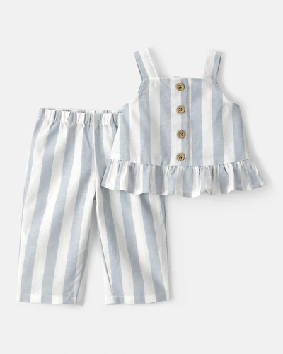 Baby Girl 2-Piece Sleeveless Tee & Pant Set