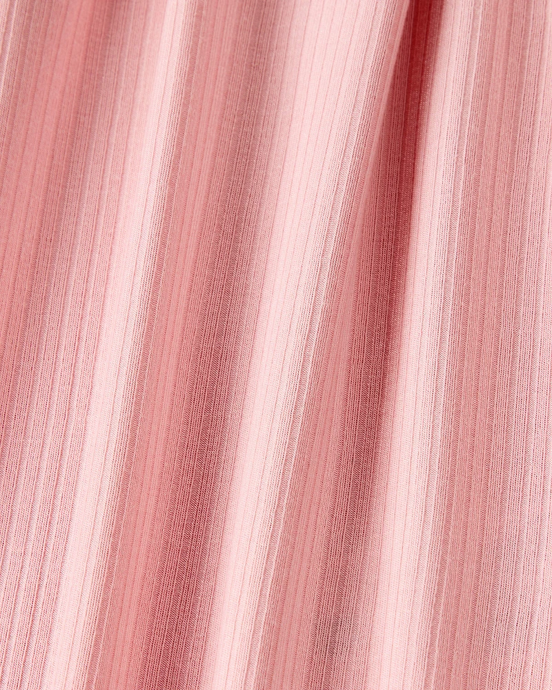 Baby Girl Solid Bodysuit Dress - Pink