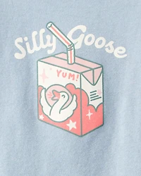 Toddler Girl Silly Goose Long-Sleeve Graphic Tee - Blue