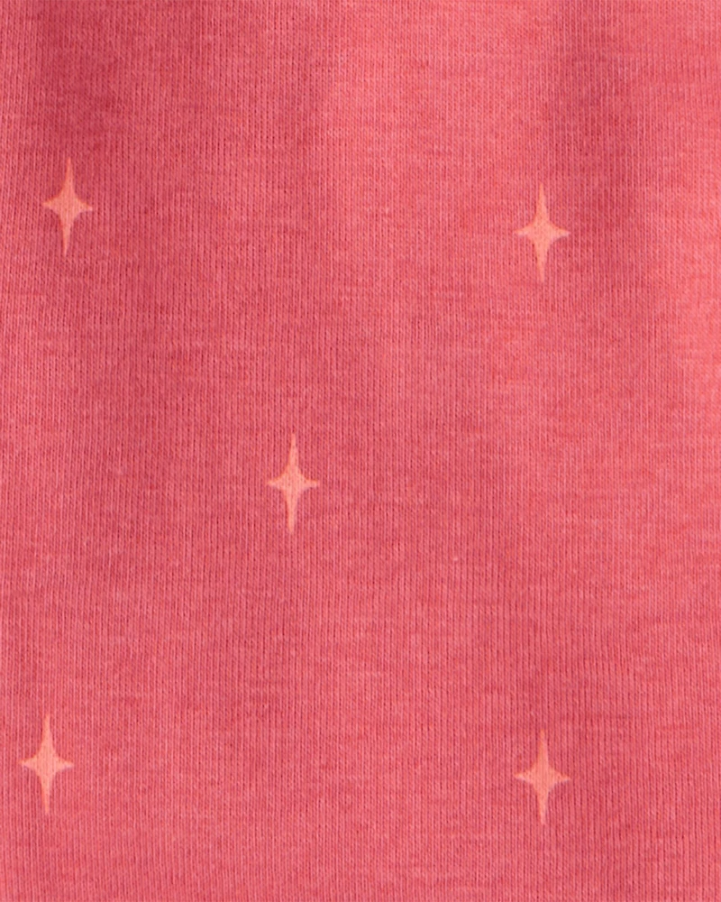 Girls Cowgirl Print 100% Cotton Long-Sleeve Snug Fit 4-Piece Pyjamas - Pink