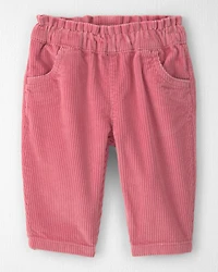Baby Girl Organic Cotton Pull On Corduroy Pants