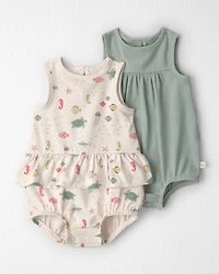 Baby Girl 2-Pack Organic Cotton Bubble Under The Sea