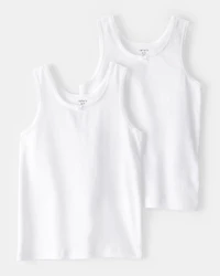 Girls 2-Pack Cotton Tanks