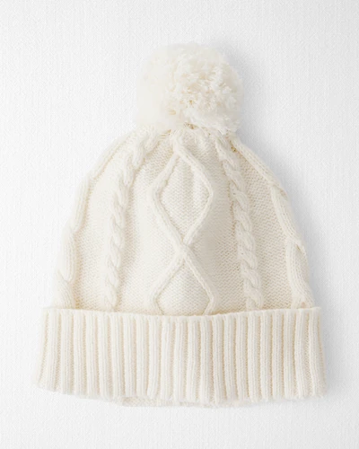 Toddler Organic Cotton Cable Knit Hat