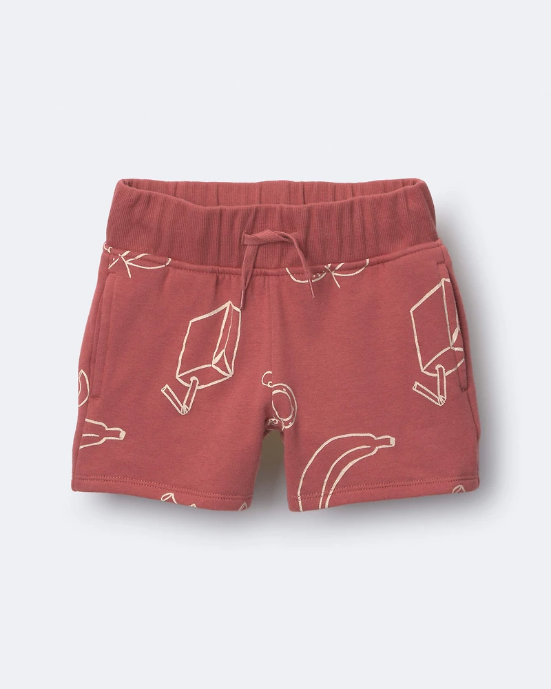 Toddler City Park™ Short Snack Print - Red