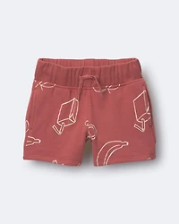 Toddler City Park™ Short Snack Print - Red