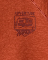 Toddler Boy Adventures French Terry Pullover Sweatshirt - Orange