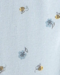 Baby Girl 2-Piece French Terry Top & Bee Pant Set - Blue