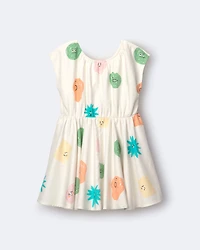 Toddler Girl Avenue Twirl™ Dress Character Print - Cream