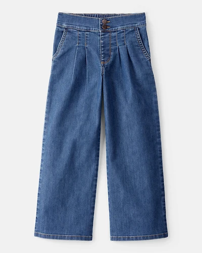 Kid Denim Wide Leg Pants