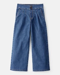 Kid Denim Wide Leg Pants