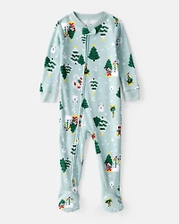 Baby Disney© Mickey Mouse 100% Cotton Long-Sleeve Snug Fit 1-Piece pyjamas - Blue
