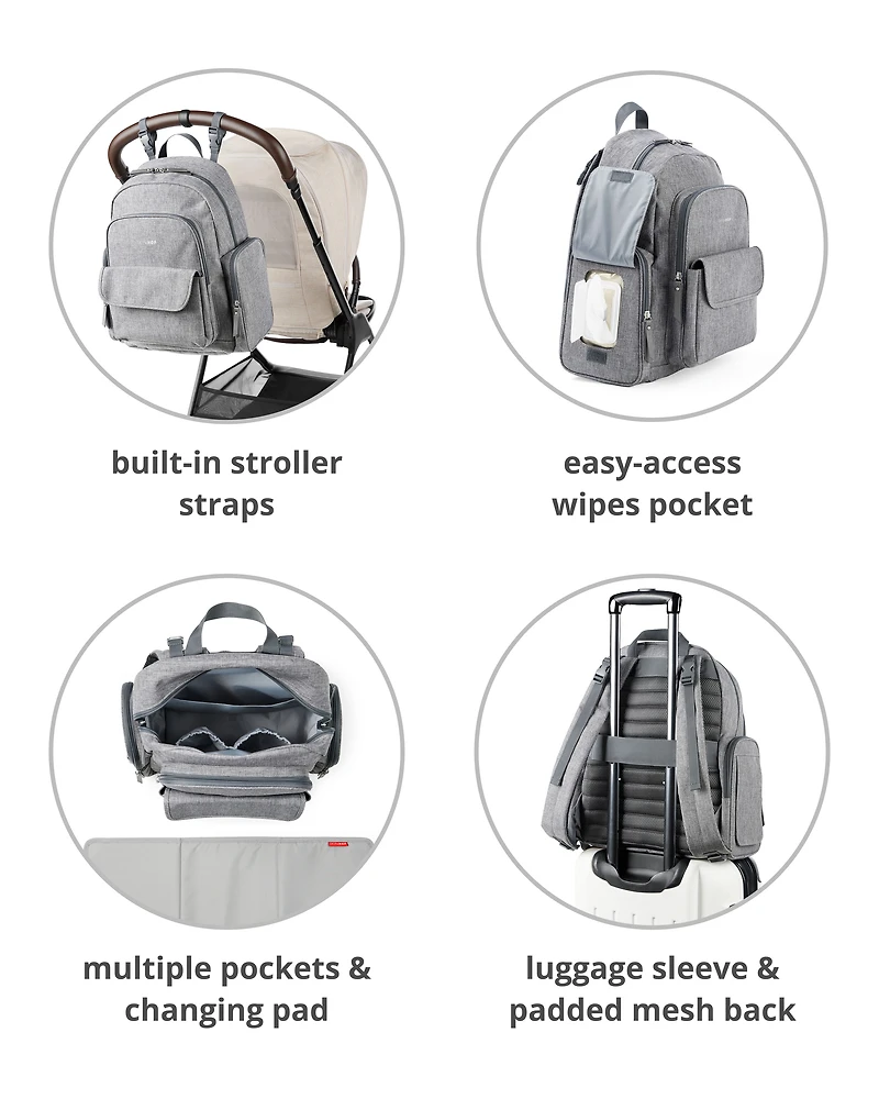 Luna Backpack Diaper Bag - Sage