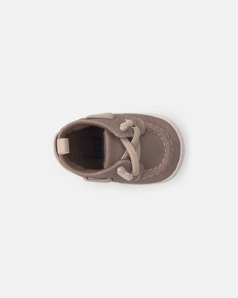 Baby Boy Boat Shoes - Grey