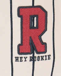 Baby Boy Baseball Rookie Snap-Up Cotton sleeper Pyjamas