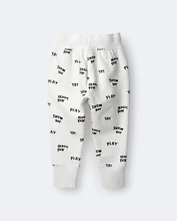 Toddler City Park™ Jogger Pant Snow Day Print - Cream